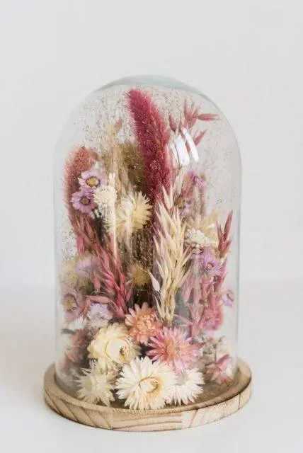 redoma - redoma com flores secas 