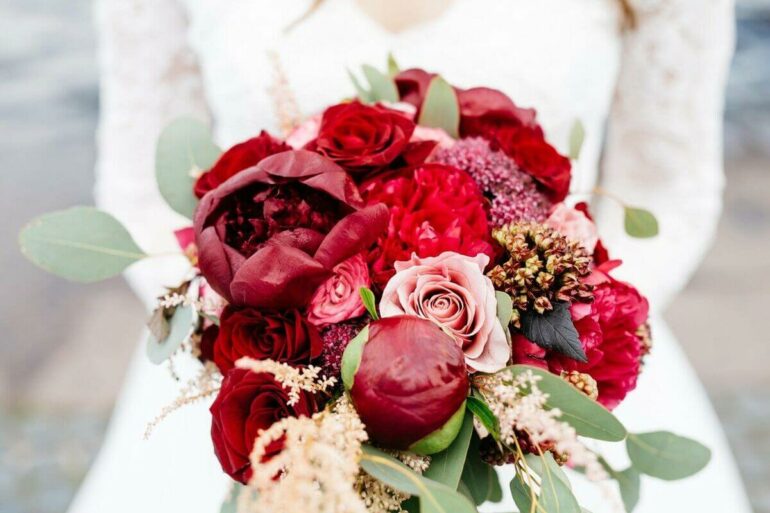 Lindo buquê de flores vermelhas. Fonte: Pinterest