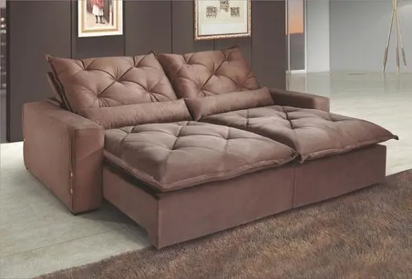 Modelo de sofá retrátil e reclinável