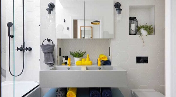 Modelo de armário para banheiro com espelho