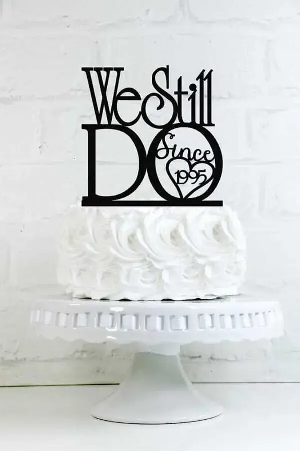 bolo de aniversário de casamento simples Foto Weddbook