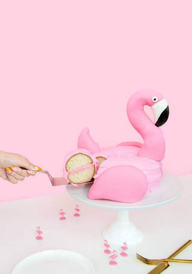 bolo para festa flamingo Foto We Heart It