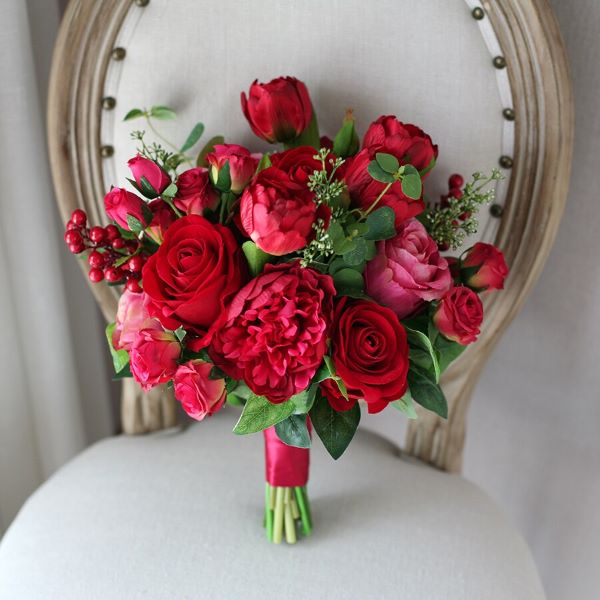 Buquê de flores vermelhas para casamento