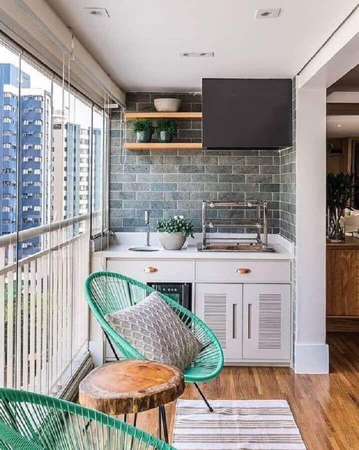 cadeiras para varanda pequena de apartamento Foto Pinterest