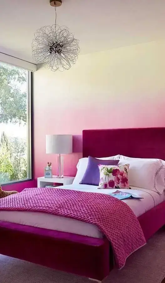 cor magenta para decoração de quarto feminino Foto Pinterest
