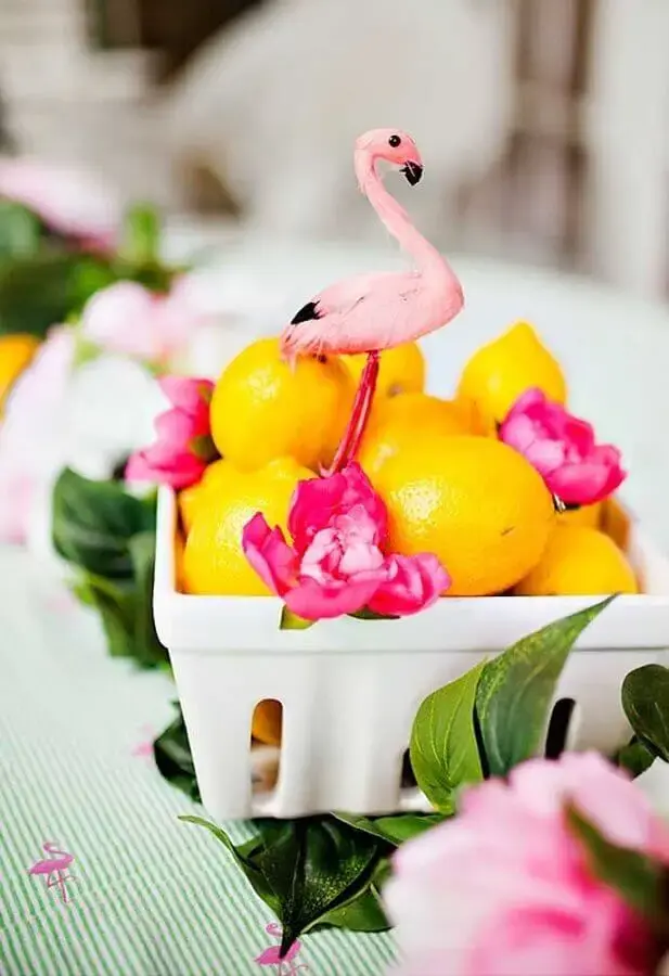 Decor idea for tropical flamingo party Foto Ideias Decor