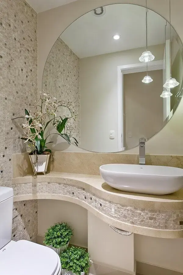 pia de mármore para banheiro pequeno e sofisticado Foto Assetproject