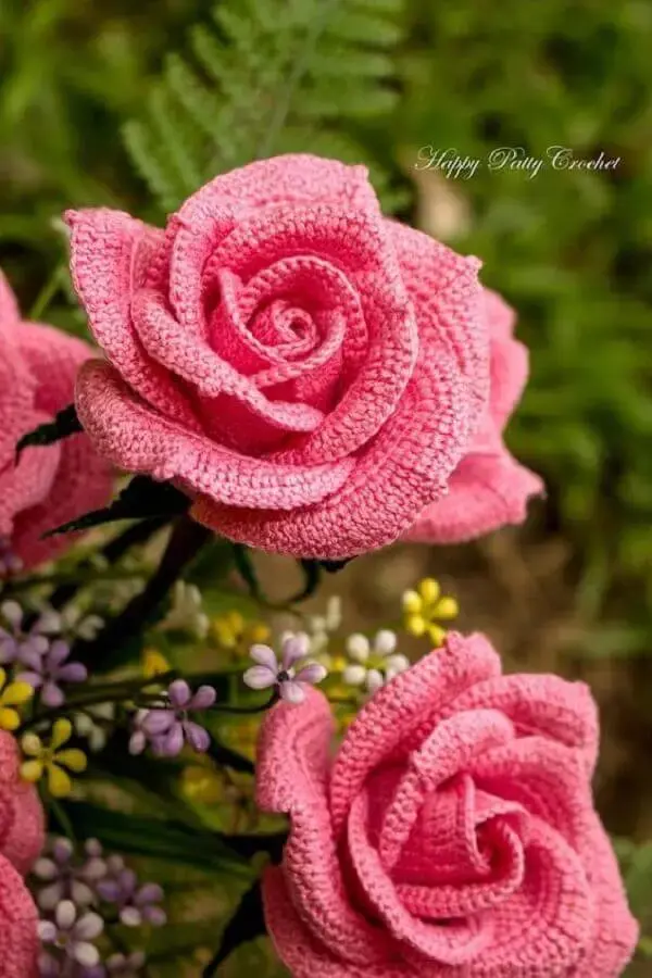 rosas de crochê Foto Happy Patty Crochet