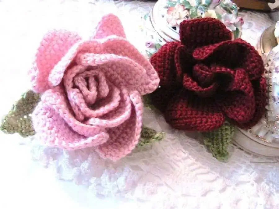 rosas de crochê simples Foto Vane Crochê