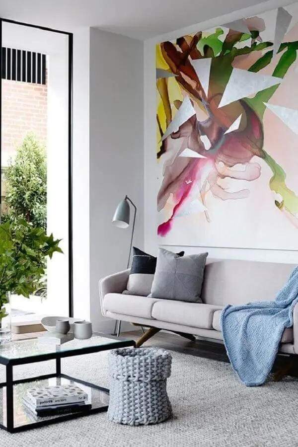 sofá cinza para sala moderna e sofisticada Foto Revista Micasa