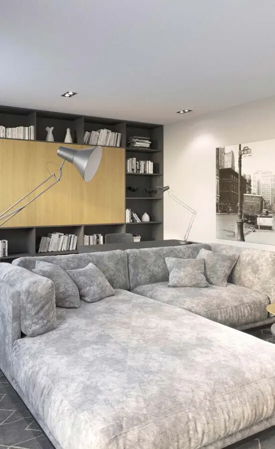 sofá moderno grande e confortável Foto Pinterest