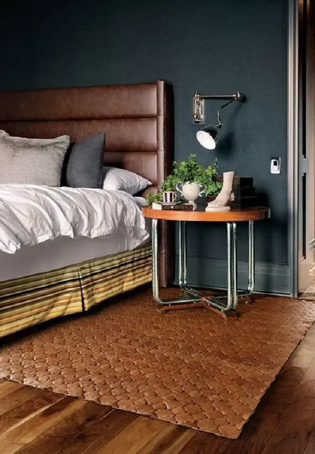 tapete de couro marrom para decoração de quarto Foto Pinterest