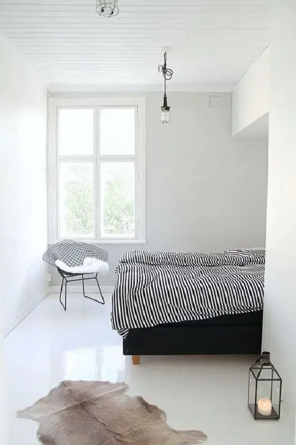 tapete de couro para decoração de quarto minimalista Foto Studio Paradissi