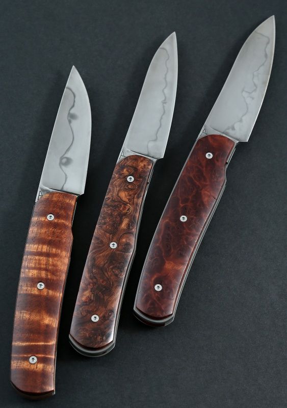 tipos de facas - facas pequena com cabo de madeira 