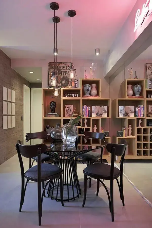 cadeiras para sala de jantar modernas e pretas Foto Decoração de Casa