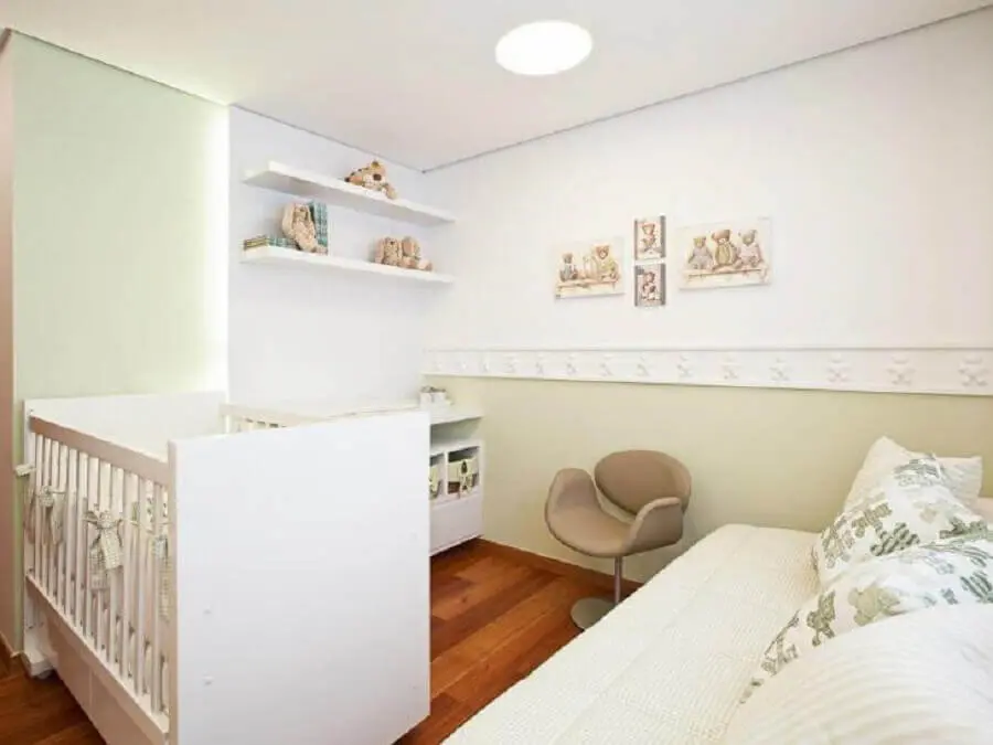 decoração neutra para quarto de bebê branco Foto Eduarda Corrêa Arquitetura