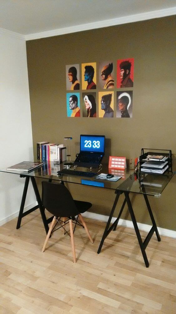 Mesa cavalete para escritório moderno