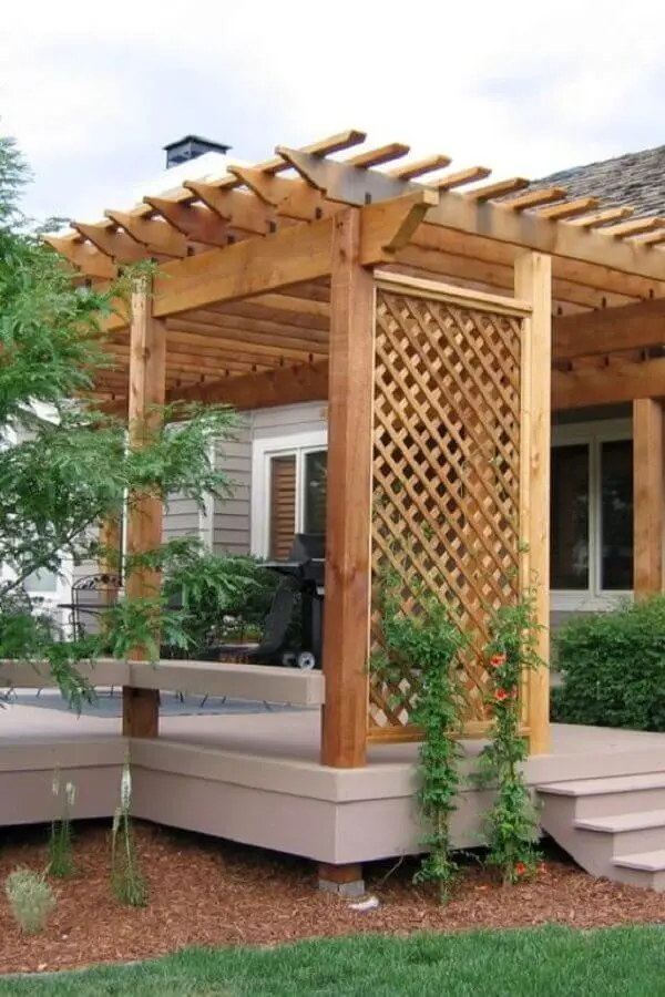 treliça de madeira para jardim com varanda Foto North Landscape Gallery
