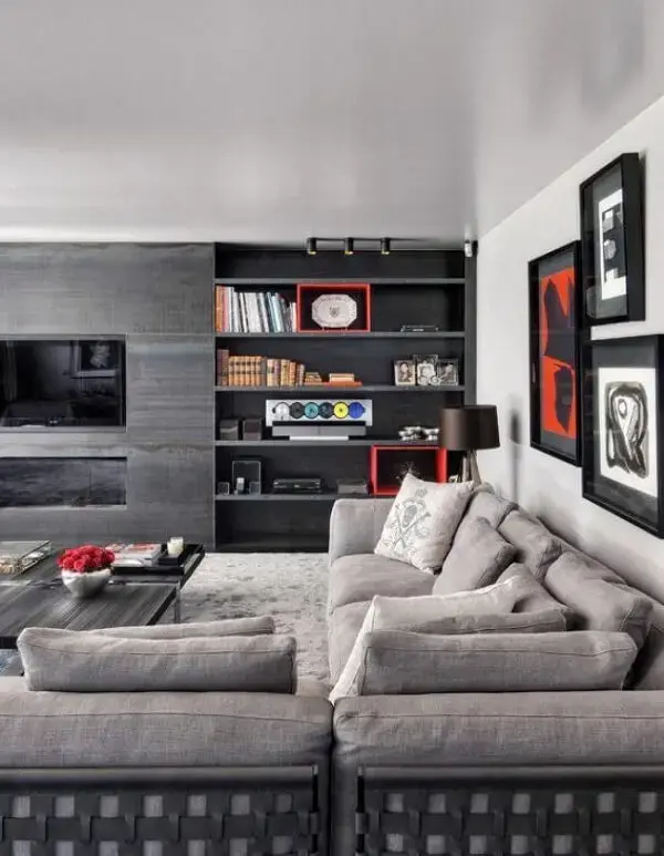 Os sofás fazem toda a diferença na decoração da sala de tv moderna