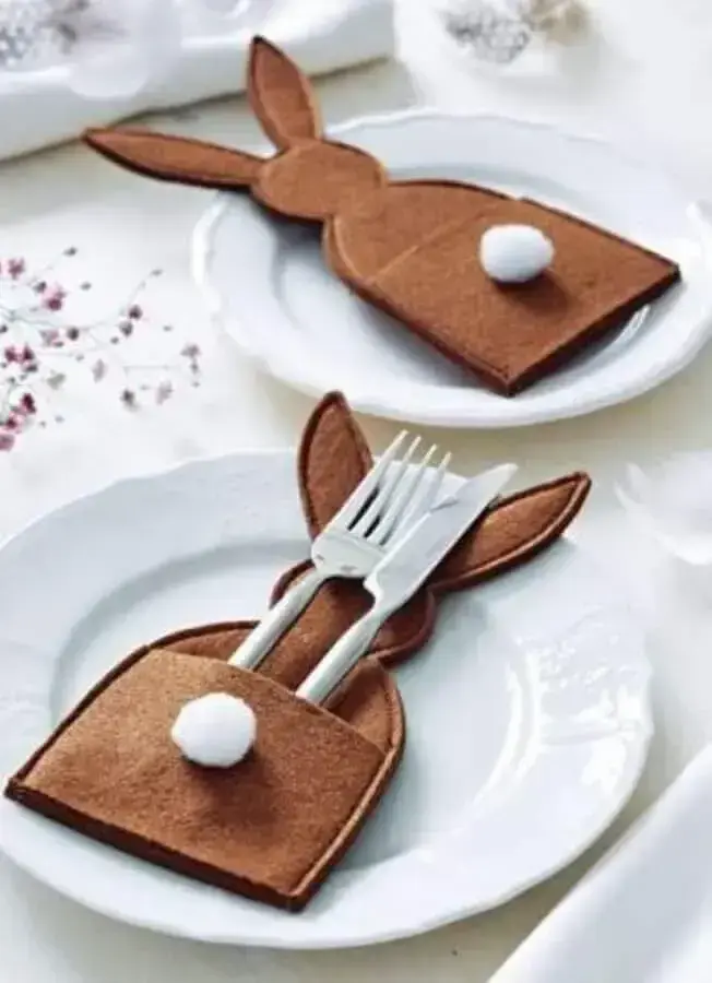 Cutlery holder for Easter decoration
