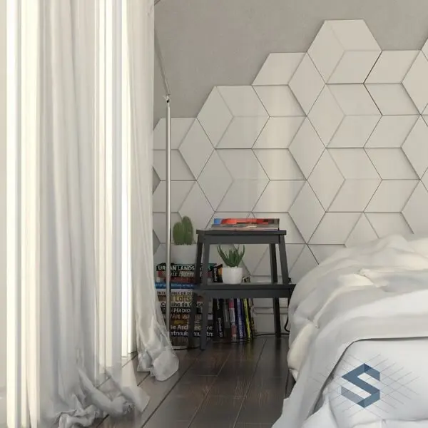 Renove seu dormitório utilizando cerâmica na parede