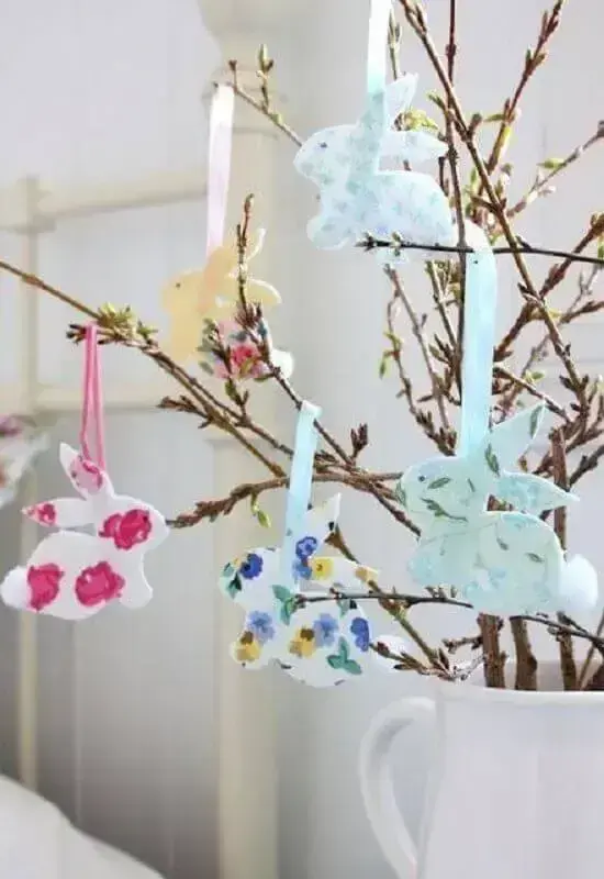 bunnies hanging as Easter decorations in eva Photo Pinterest