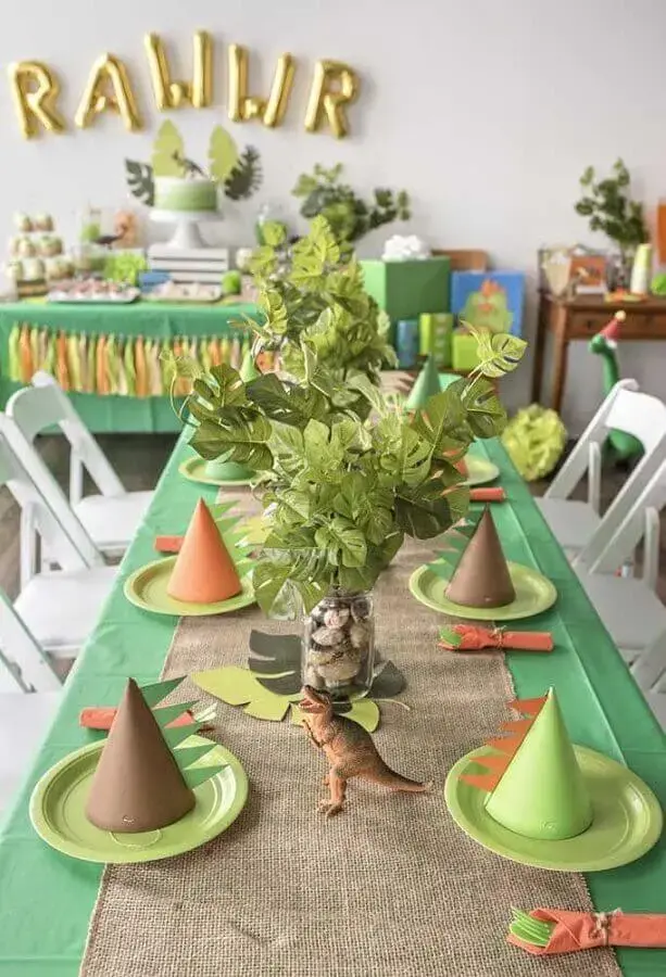 decoração dinossauros festa infantil simples Foto Casa e Festa