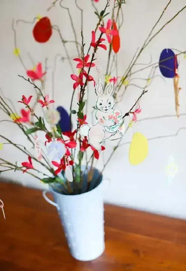 decoração simples com enfeites de páscoa em feltro Foto Pinterest