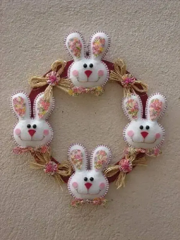 Easter decorations for simple door Photo House and Party