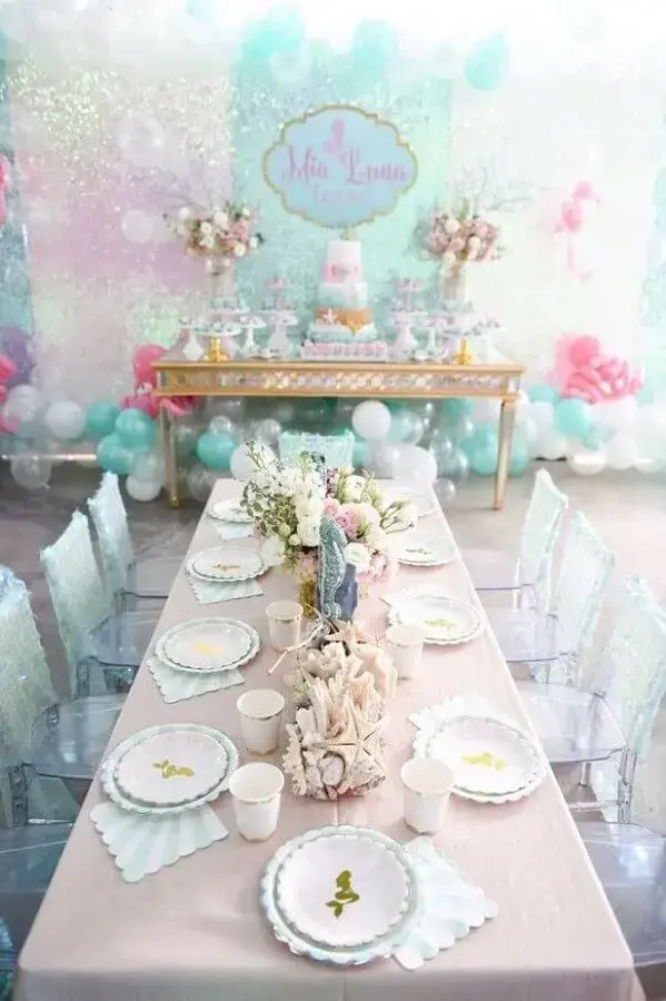 idea of decoration for mermaid party Foto Pinterest