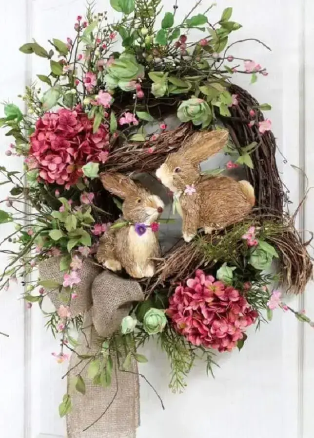 beautiful garland as Easter ornament for door Photo Pinterest