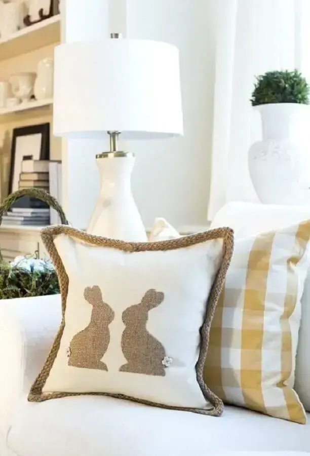 room decorated with Easter pillow Photo Pinterest