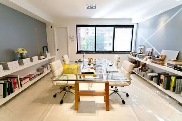 Móveis para escritório mesa de vidro