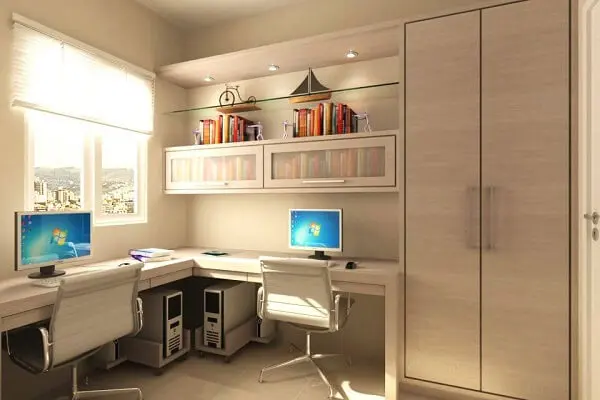 Móveis para escritório planejados escritório em casa
