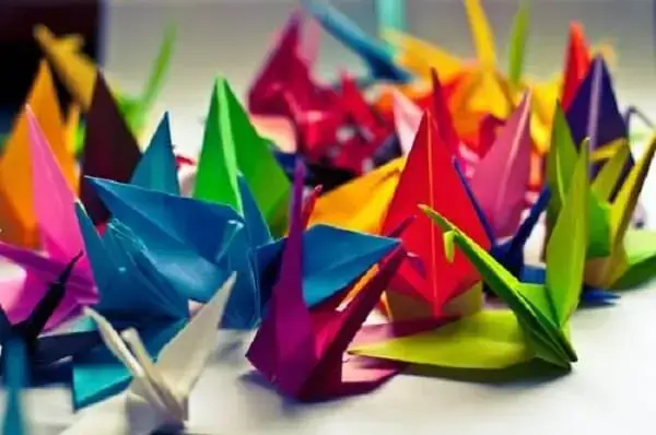 Origami fácil pássaro 