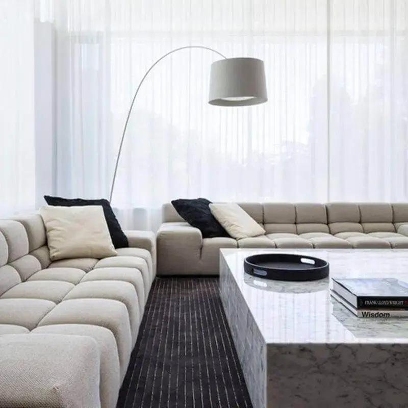 decoração com sofá modular para sala minimalista e moderna Foto D'Cruz