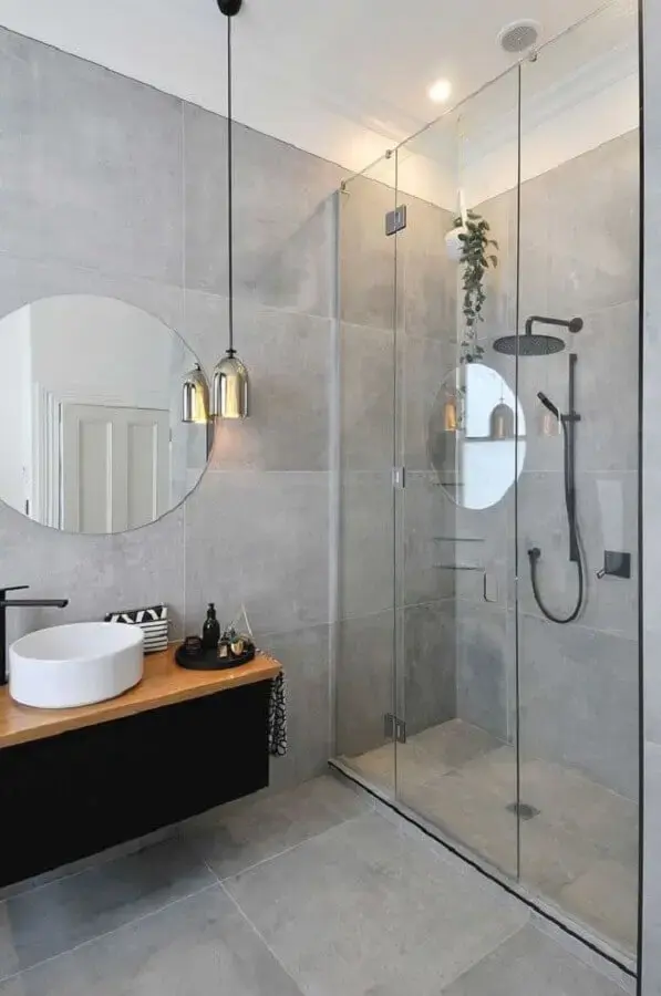decoração de banheiro em casas minimalistas Foto Futurist Architecture