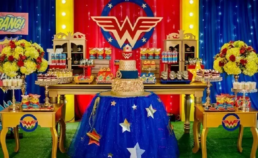 Wonder Woman Party Decoration Foto Magia Decoraciones