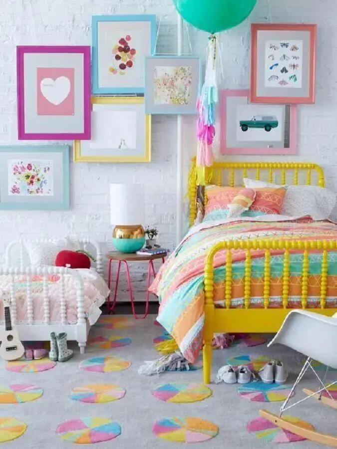 decoração de quarto de menina colorido simples Foto Yandex