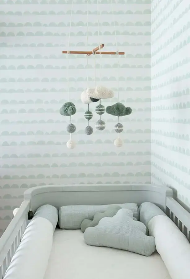 decoração delicada com papel de parede para quarto de bebê Foto We Heart It