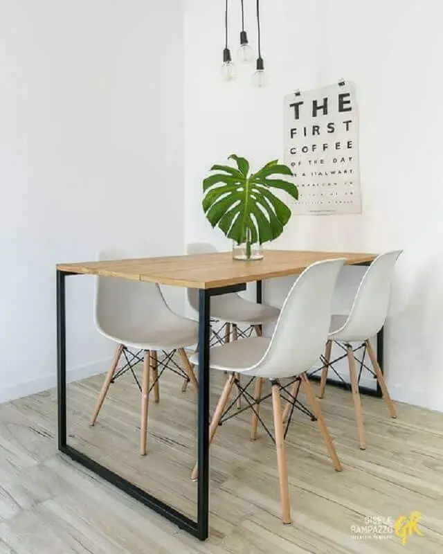 decoração minimalista para sala de jantar Foto Gisele Rampazzu