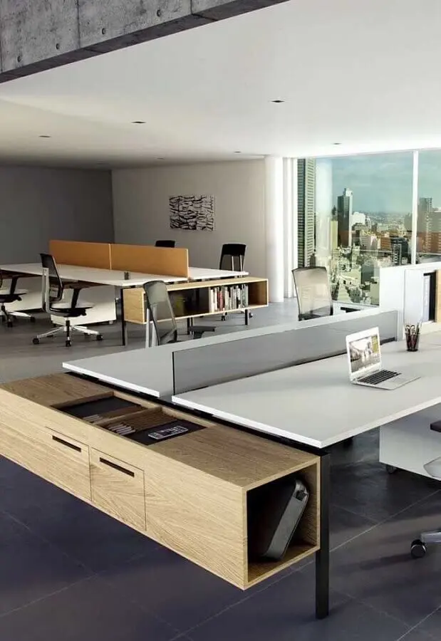 mesa de escritório para estação de trabalho Foto Futurist Architecture