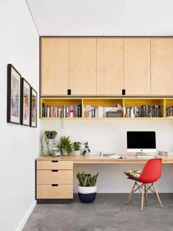 móveis planejados para decoração de escritório em casa Foto HomeAdore