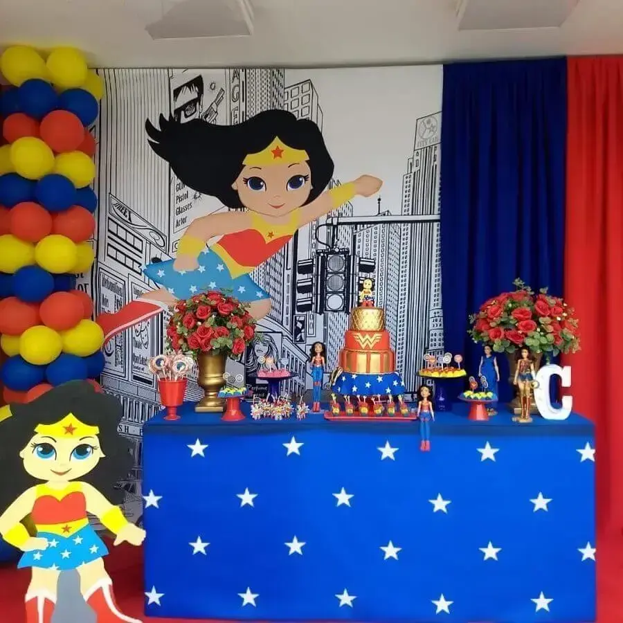 Wonder Woman Party Decoration Panel Photo Designer