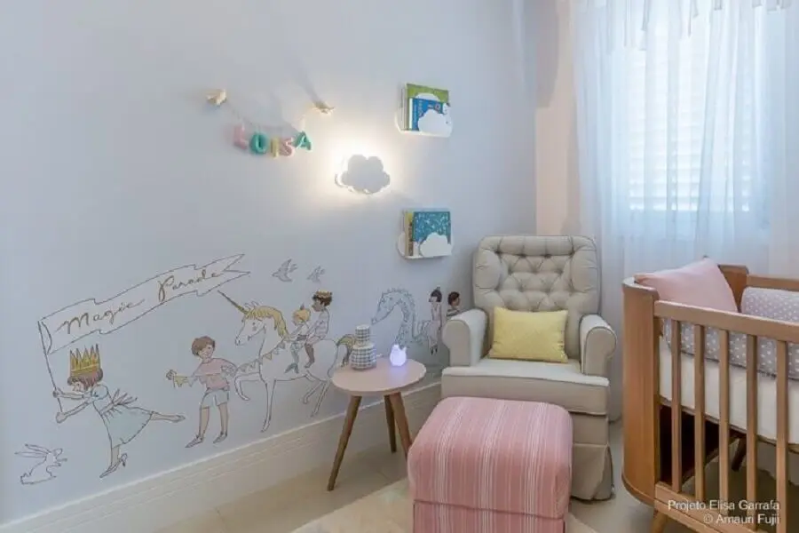 adesivos de parede para decoração de quarto unicórnio de bebê Foto Elisa Garrafa