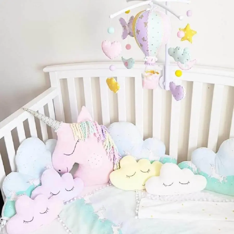 almofadas decorativas para quarto unicórnio de bebê Foto Little Olatide