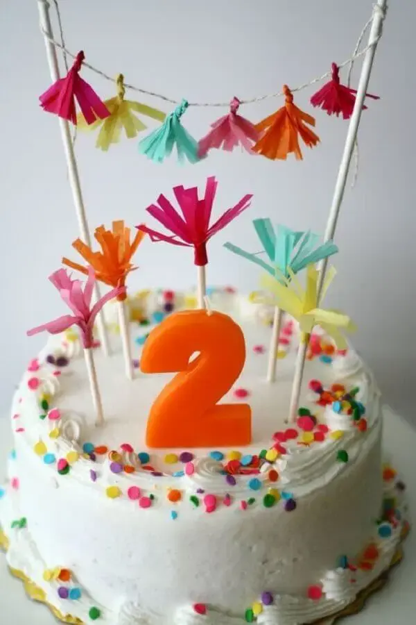 colorful cake for kids party decoration simple Foto Pinterest