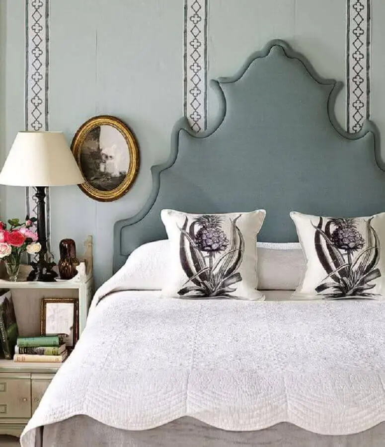 cabeceira cama casal com design clássico cinza Foto All Decor Boutique