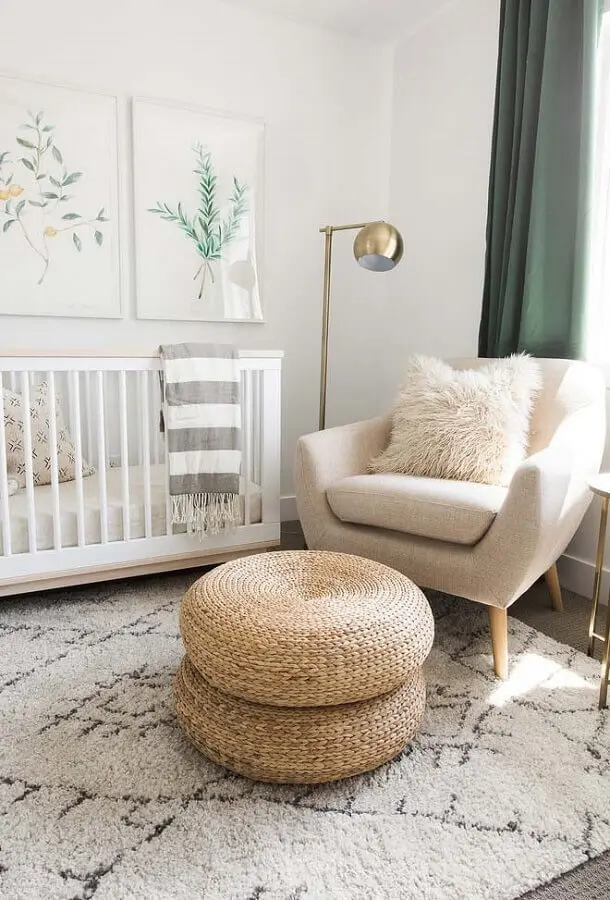 decoração clean para quarto de bebê simples e bonito Foto We Heart It