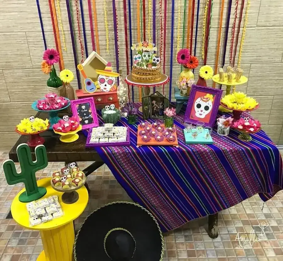 decoração de festa mexicana simples Foto Pinterest